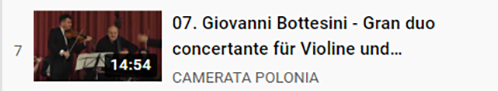 07. Giovanni Bottesini - Gran duo concertante für Violine und Kontrabass