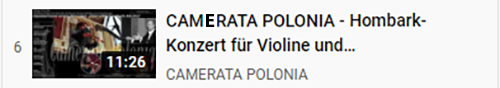 Hombark-Konzert für Violine und Streichorchester, Sławomir S. Czarnecki