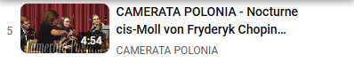 CAMERATA POLONIA - Nocturne cis-Moll von Fryderyk Chopin (1810-1849)